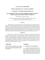 Luận văn thạc sĩ: Các Yếu Tố Ảnh Hưởng Đến Sự Hài Lòng Của Người Lao Động Tại Công Ty Cổ Phần Nhựa Đồng Nai​