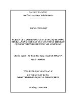 Nghiên cứu ảnh hưởng của cường độ bê tông đến khả năng chịu cắt của sàn trong liên kết cột ống thép nhồi bê tông với sàn phẳng.PDF