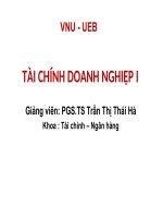 Bài giảng Tài chính doanh nghiệp 1: Chương 8  PGS.TS Trần Thị Thái Hà