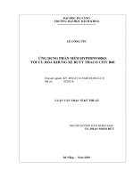 Ứng dụng phần mềm hyperworks tối ưu hóa khung xe buýt Thaco City B60