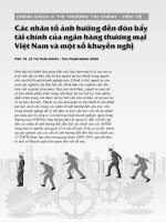 Các nhân tố ảnh hưởng đến đòn bẩy tài chính của ngân hàng thương mại Việt Nam và một số khuyến nghị chính sách & thị trường tài chính - tiền tệ PGS. TS. LÊ THỊ TUẤN NGHĨA - ThS. PHẠM MẠNH HÙNG