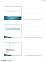 Bài giảng Tài chính doanh nghiệp  Bài 4: Định giá và quyết định đầu tư chứng khoán vốn