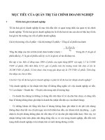 Mục tiêu của quản trị tài chính doanh nghiệp