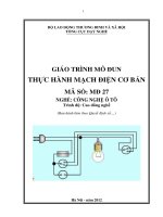 Giáo trình Thực hành mạch điện tử cơ bản  Nghề: Công nghệ ô tô  Trình độ: Cao đẳng (Tổng cục dạy nghề)