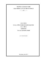Giáo trình Công nghệ hàn kim loại màu  Nghề: Hàn  Trình độ: Cao đẳng nghề  CĐ Nghề Giao Thông Vận Tải Trung Ương II
