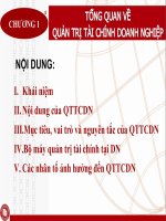 Bài giảng Quản trị tài chính doanh nghiệp: Chương 1  Nguyễn Thị Oanh