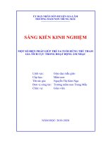 SKKN một số biện pháp giúp trẻ 5  6 tuổi hứng thú, tham gia tích cực trong các hoạt động âm nhạc 