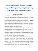 SKKN một số biện pháp của nhân viên y tế nâng cao hiệu quả công tác phòng chống dịch bệnh trong trường mầm non 