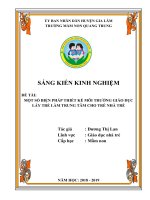 SKKN một số biện pháp thiết kế môi trường giáo dục lấy trẻ làm trung tâm cho trẻ nhà trẻ 