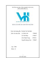 báo cáo đồ án chuyên ngành tdh