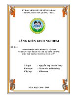 SKKN một số biện pháp đảm bảo vệ sinh an toàn thực phẩm và chế độ dinh dưỡng cho trẻ trong trường mầm non 