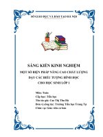 SKKN một số biện pháp nâng cao chất lượng dạy các biểu tượng hình học cho học sinh lớp 1 