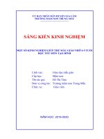 SKKN một số kinh nghiệm giúp trẻ mẫu giáo nhỡ 4   5 tuổi học tốt môn tạo hình 