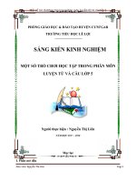 SKKN một số trò chơi học tâp trong phân môn luyện từ và câu lớp 5 