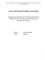 SKKN biện pháp dạy trẻ mẫu giáo lớn biết dành tình yêu thương chia sẻ của bản thân với mọi người và thế giới xung quanh 1 