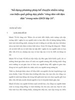 SKKN sử dụng phương pháp kể chuyện nhằm nâng cao hiệu quả giảng dạy phần “công dân với đạo đức” trong môn GDCD lớp 10 