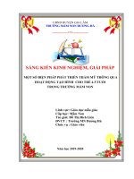 SKKN một số biện pháp phát triển thẩm mỹ thông qua hoạt động tạo hình cho trẻ 4 5 tuổi trong trường mầm non 