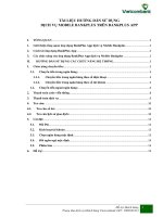 TÀI LIỆU HƯỚNG DẪN SỬ DỤNG DỊCH VỤ MOBILE BANKPLUS TRÊN BANKPLUS APP  Xem nội dung đầy đủ tại: https://123doc.net/document/6460092-20140214-tl-hd-sd-bankplus-tren-app.htm