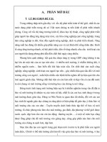 SKKN lồng ghép giáo dục ý thức bảo vệ môi trường qua môn địa lý lớp 10 bậc trung học phổ thông 