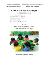 SKKN biện pháp giúp trẻ 4 5 tuổi yêu thích môn văn học học 