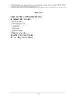 SKKN xây dựng thực đơn cho trẻ đảm bảo cân đối tỷ lệ các chất, VTM b1, VTM a, can xi, sắt, cho trẻ trong trường mầm non 