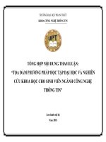 TỌA ĐÀM PHƯƠNG PHÁP HỌC TẬP ĐẠI HỌC VÀ NGHIÊN CỨU KHOA HỌC CHO SINH VIÊN NGÀNH CÔNG NGHỆ THÔNG TIN