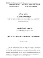 SKKN một số biện pháp chuẩn bị cho trẻ vào lớp 1 