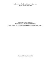 SKKN một số biện pháp rèn kĩ năng giải toán về tỉ số phần trăm cho học sinh lớp 5 