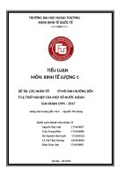 tiểu luận kinh tế lượng các nhân tố vĩ mô ảnh hưởng đến tỉ lệ thất nghiệp của một số nước ASEAN giai đoạn 1994   2017 