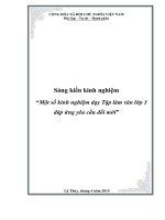 SKKN một số kinh nghiệm dạy tập làm văn lớp 3 để đáp ứng yêu cầu đổi mới 