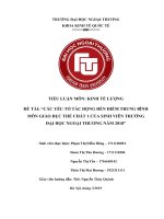 tiểu luận kinh tế lượng các yếu tố tác động đến điểm trung bình môn giáo dục thể chất 1 của sinh viên trường đại học ngoại thương năm 2018 