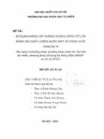 Sử dụng động vật không xương sống cỡ lớn đánh giá chất lượng nước một số dòng suối vùng ba vì ( áp dụng 2 phương pháp 