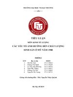 tiểu luận kinh tế lượng các yếu tố ảnh hưởng đến chất lượng sinh sản ở mỹ năm 1988 
