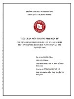 ỨNG DỤNG HOẠCH ĐỊNH NGUỒN lực DOANH NGHIỆP ERP   ENTERPRISE RESOURCE PLANNING vào  FPT tại VIỆT NAM 