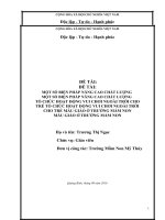 SKKN một số biện pháp nâng cao chất lượng tổ chức hoạt động vui chơi ngoài trời cho trẻ mẫu giáo ở trường mầm non 