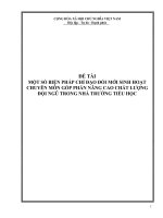 SKKN một số biện pháp chỉ đạo đổi mới sinh hoạt chuyên môn góp phần nâng cao năng lực cho đội ngũ giáo viên trường tiểu học 