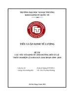 tiểu luận kinh tế lượng các yếu tố kinh tế vĩ mô ảnh hưởng đến tỉ lệ thất nghiệp của hoa kỳ   