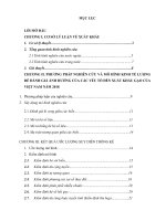 tiểu luận kinh tế lượng phân tích các yếu tố ảnh hưởng đến xuất khẩu gạo của việt nam 