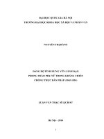 ĐẢNG BỘ TỈNH HƢNG YÊN LÃNH ĐẠO PHONG TRÀO PHỤ NỮ TRONG KHÁNG CHIẾN CHỐNG THỰC DÂN PHÁP (1945-1954)