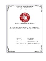 PHÂN TÍCH THỰC TRẠNG và KINH NGHIỆM TRIỂN KHAI ERP tại CÔNG TY cổ PHẦN sữa VIỆT NAM VINAMILK 