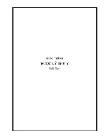 giáo trình dược lý thú y