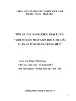 SKKN một số biện pháp giúp học sinh giải toán về tỉ số phần trăm lớp 5 