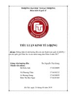 tiểu luận kinh tế lượng những nhân tố ảnh hưởng đến cán cân thanh toán quốc tế (BOP) của các quốc gia châu âu và các nước trung tâm châu á năm 2017 