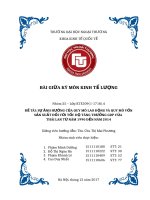 tiểu luận kinh tế lượng sự ảnh hưởng của quy mô lao động và quy mô vốn sản xuất đối với tốc độ tăng trưởng GDP của thái lan từ năm 1990 đến 2014 