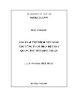 Giải pháp tiết kiệm điện năng cho công ty cổ phần dệt may quảng phú tỉnh ninh thuận 