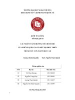 tiểu luận kinh tế lượng các NHÂN tố ẢNH HƯỞNG tới CHỈ số HDI của NHÓM QUỐC GIA có THÀNH tựu PHÁT TRIỂN CON NGƯỜI rất CAO 