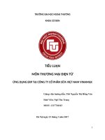 ỨNG DỤNG ERP tại CÔNG TY cổ PHẦN sữa VIỆT NAM VINAMILK 