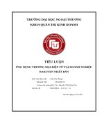 ỨNG DỤNG THƯƠNG mại điện tử tại DOANH NGHIỆP 