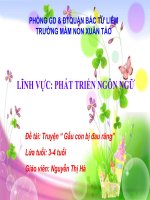 slide bài giảng truyện gấu con bị sâu răng 