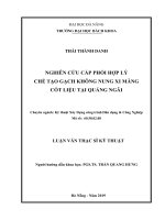 Nghiên cứu cấp phối hợp lý chế tạo gạch không nung xi măng cốt liệu tại quảng ngãi 